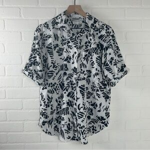 Vintage Black and White Patterned Shirt